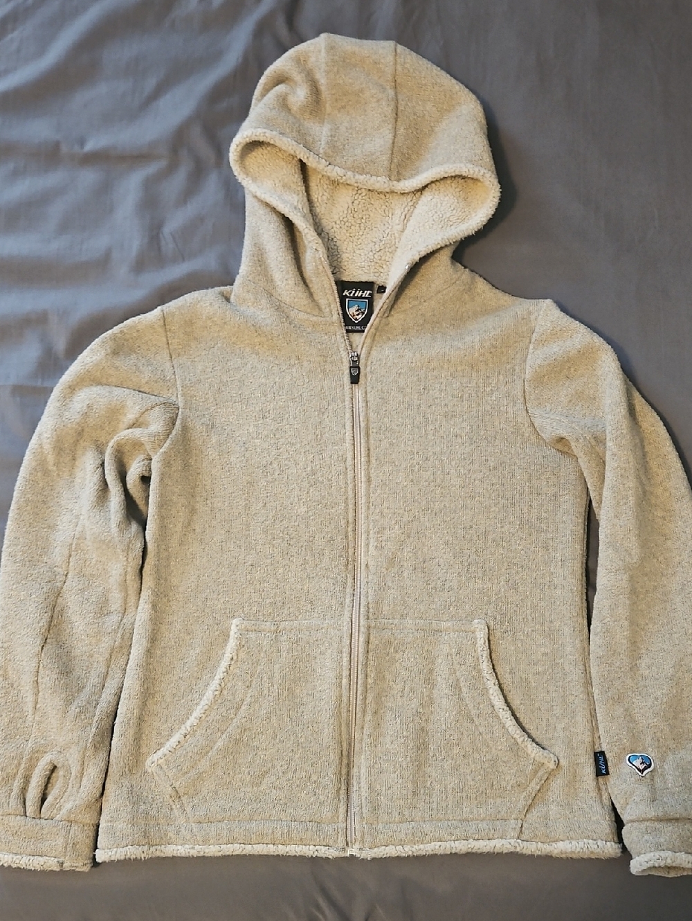 Kuhl Women's Hooded Zip-Up Sweater - Cream/Tan